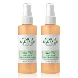 imageMario Badescu Facial Spray with Aloe Sage and Orange Blossom for All Skin Types  Face Mist that Hydrates ampamp Uplifts4 Fl Oz Pack of 2